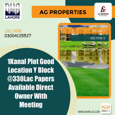 1 Kanal Residential Plot for Sale in Sector Y -  Phase 7, Lahore - (DP-38811)