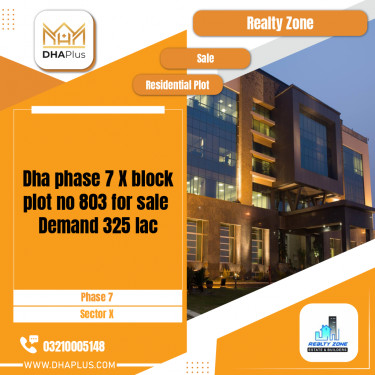 1 Kanal Residential Plot for Sale in Sector X -  Phase 7, Lahore - (DP-38817)