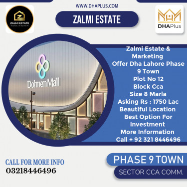 8 Marla Commercial Plot for Sale in Sector CCA Commercial -  Phase 9 Town, Lahore - (DP-38833)