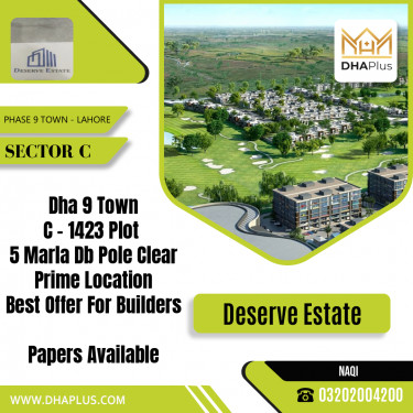 5 Marla Residential Plot for Sale in Sector C -  Phase 9 Town, Lahore - (DP-38853)
