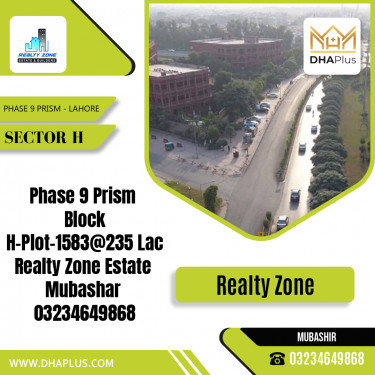 1 Kanal Residential Plot for Sale in Sector H -  Phase 9 Prism, Lahore - (DP-38895)