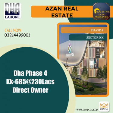 1 Kanal Residential Plot for Sale in Sector KK -  Phase 4, Lahore - (DP-38936)