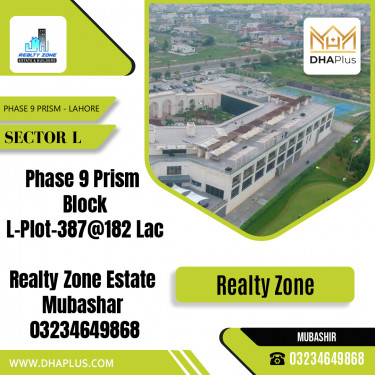 1 Kanal Residential Plot for Sale in Sector L -  Phase 9 Prism, Lahore - (DP-38947)