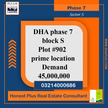 1 Kanal Residential Plot for Sale in Sector S -  Phase 7, Lahore - (DP-38948)