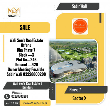 1 Kanal Residential Plot for Sale in Sector X -  Phase 7, Lahore - (DP-38956)