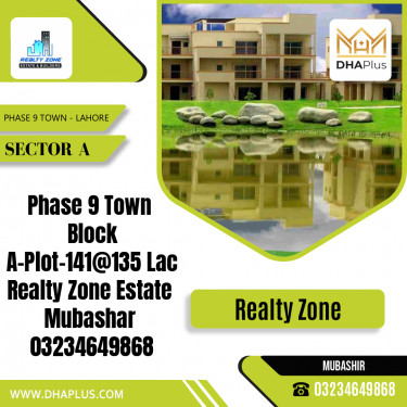 5 Marla Residential Plot for Sale in Sector A -  Phase 9 Town, Lahore - (DP-38980)