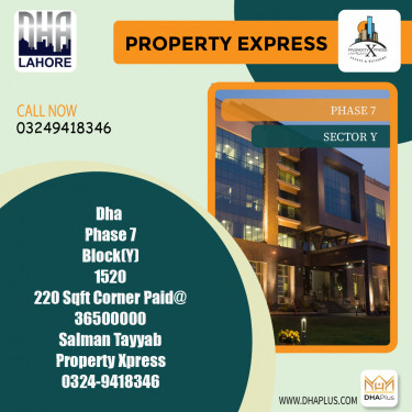 21 Marla Residential Plot for Sale in Sector Y -  Phase 7, Lahore - (DP-39012)