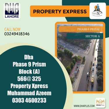 1 Kanal Residential Plot for Sale in Sector A -  Phase 9 Prism, Lahore - (DP-39013)
