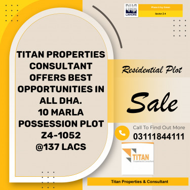 10 Marla Residential Plot for Sale in Sector Z-4 -  Phase 8 Ivy Green, Lahore - (DP-39027)