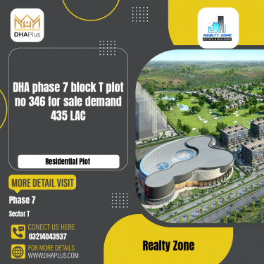 1 Kanal Residential Plot for Sale in Sector T -  Phase 7, Lahore - (DP-39036)