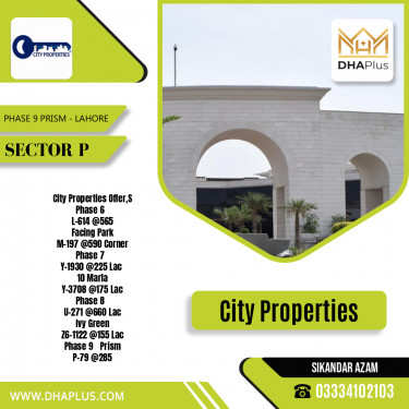 1 Kanal Residential Plot for Sale in Sector P -  Phase 9 Prism, Lahore - (DP-39042)