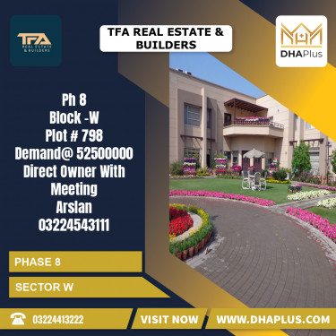 1 Kanal Residential Plot for Sale in Sector W -  Phase 8, Lahore - (DP-39046)
