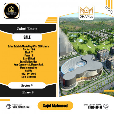 27 Marla Residential Plot for Sale in Sector V -  Phase 8, Lahore - (DP-39064)