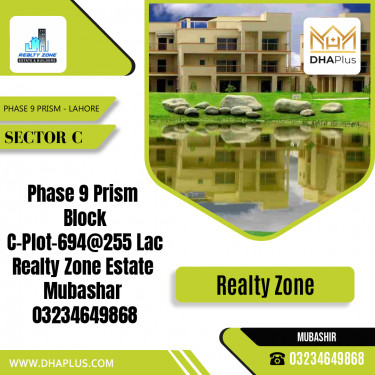 1 Kanal Residential Plot for Sale in Sector C -  Phase 9 Prism, Lahore - (DP-39102)