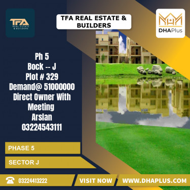 1 Kanal Residential Plot for Sale in Sector J -  Phase 5, Lahore - (DP-39122)