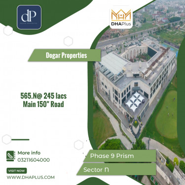 1 Kanal Residential Plot for Sale in Sector N -  Phase 9 Prism, Lahore - (DP-39127)