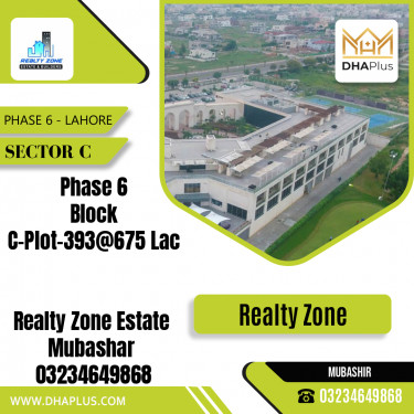 1 Kanal Residential Plot for Sale in Sector C -  Phase 6, Lahore - (DP-39172)