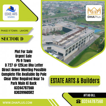 5 Marla Residential Plot for Sale in Sector D -  Phase 9 Town, Lahore - (DP-39205)