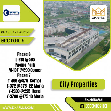 1 Kanal Residential Plot for Sale in Sector Y -  Phase 7, Lahore - (DP-39215)
