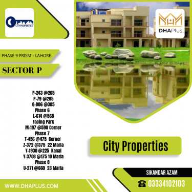 1 Kanal Residential Plot for Sale in Sector P -  Phase 9 Prism, Lahore - (DP-39224)