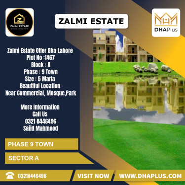 5 Marla Residential Plot for Sale in Sector A -  Phase 9 Town, Lahore - (DP-39245)