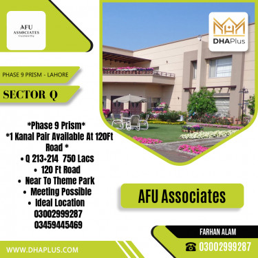 2 Kanal Residential Plot for Sale in Sector Q -  Phase 9 Prism, Lahore - (DP-39256)