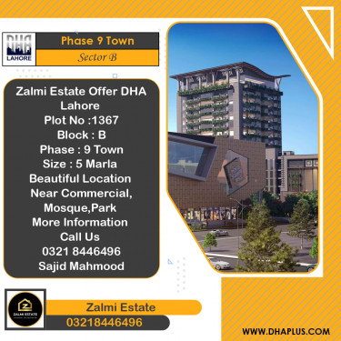 5 Marla Residential Plot for Sale in Sector B -  Phase 9 Town, Lahore - (DP-39266)