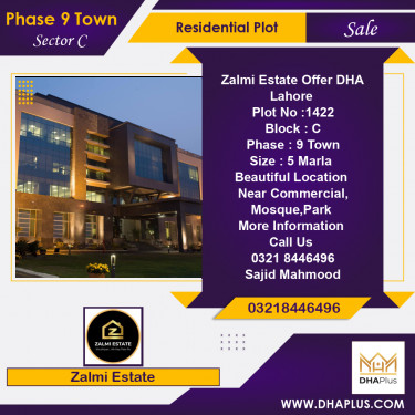 5 Marla Residential Plot for Sale in Sector C -  Phase 9 Town, Lahore - (DP-39269)