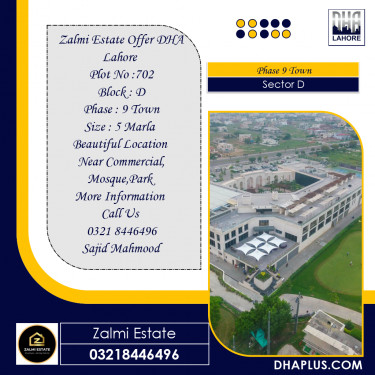 5 Marla Residential Plot for Sale in Sector D -  Phase 9 Town, Lahore - (DP-39271)