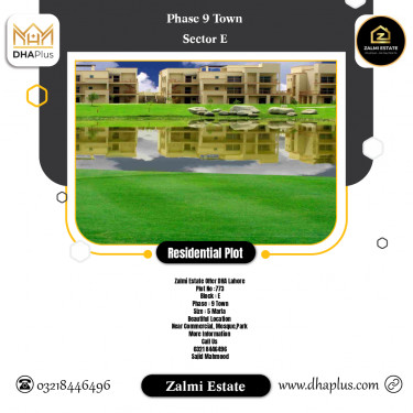 5 Marla Residential Plot for Sale in Sector E -  Phase 9 Town, Lahore - (DP-39277)