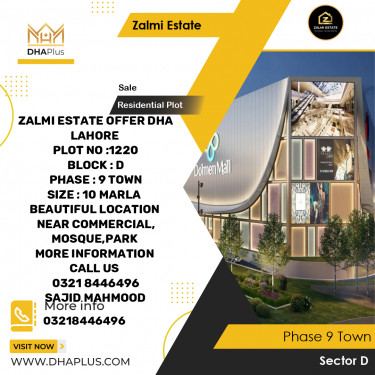 10 Marla Residential Plot for Sale in Sector D -  Phase 9 Town, Lahore - (DP-39282)