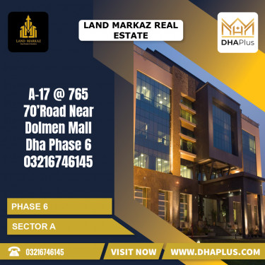 1 Kanal Residential Plot for Sale in Sector A -  Phase 6, Lahore - (DP-39325)