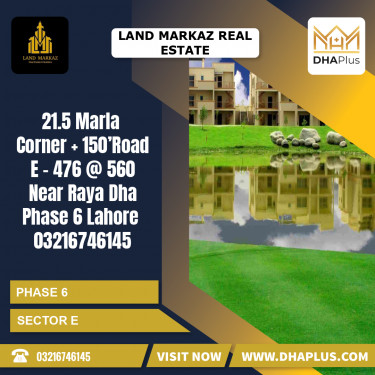 22 Marla Residential Plot for Sale in Sector E -  Phase 6, Lahore - (DP-39331)