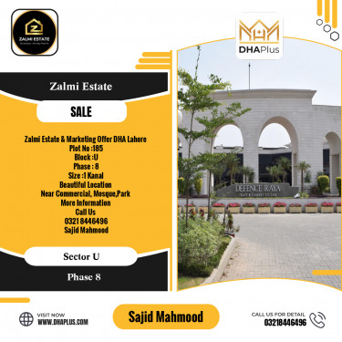 20 Marla Residential Plot for Sale in Sector U -  Phase 8, Lahore - (DP-39332)