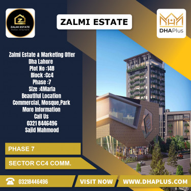4 Marla Commercial Plot for Sale in Sector CC4 Commercial -  Phase 7, Lahore - (DP-39340)