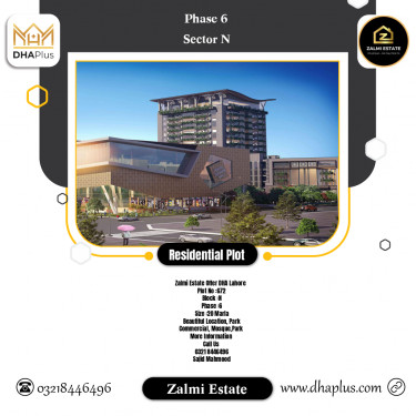 20 Marla Residential Plot for Sale in Sector N -  Phase 6, Lahore - (DP-39349)