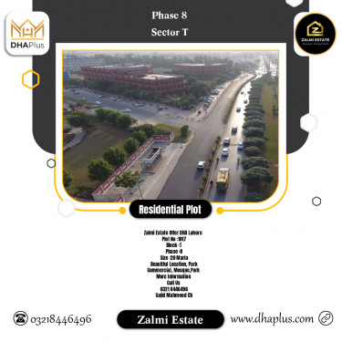 20 Marla Residential Plot for Sale in Sector T -  Phase 8, Lahore - (DP-39358)