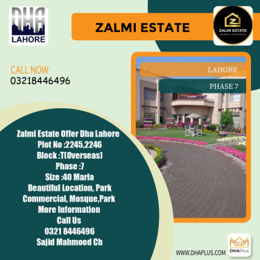 40 Marla Residential Plot for Sale in Phase 7, Lahore - (DP-39362)