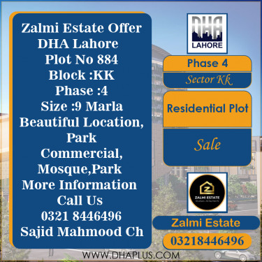 9 Marla Residential Plot for Sale in Sector KK -  Phase 4, Lahore - (DP-39376)