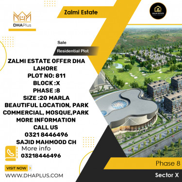 20 Marla Residential Plot for Sale in Sector X -  Phase 8, Lahore - (DP-39383)