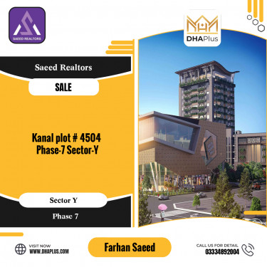 1 Kanal Residential Plot for Sale in Sector Y -  Phase 7, Lahore - (DP-39390)