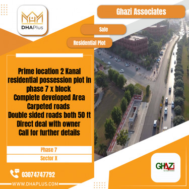 2 Kanal Residential Plot for Sale in Sector X -  Phase 7, Lahore - (DP-39396)