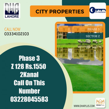 2 Kanal Residential Plot for Sale in Sector Z -  Phase 3, Lahore - (DP-39397)