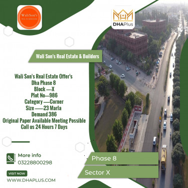 23 Marla Residential Plot for Sale in Sector X -  Phase 8, Lahore - (DP-39401)