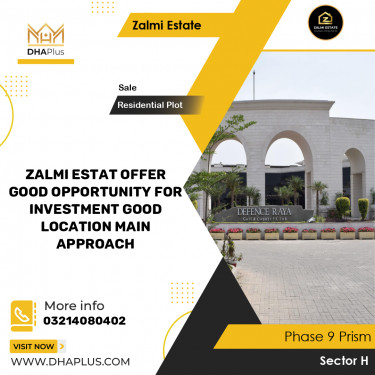 1 Kanal Residential Plot for Sale in Sector H -  Phase 9 Prism, Lahore - (DP-39408)