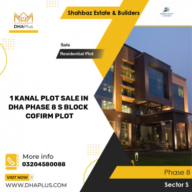 1 Kanal Residential Plot for Sale in Sector S -  Phase 8, Lahore - (DP-39411)