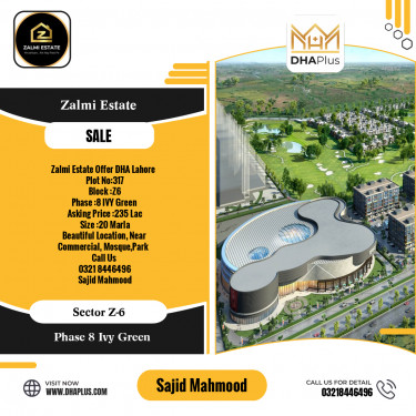 1 Kanal Residential Plot for Sale in Sector Z-6 -  Phase 8 Ivy Green, Lahore - (DP-39414)