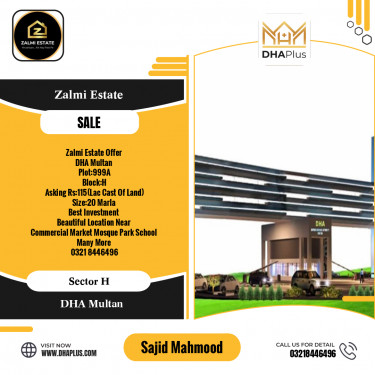 1 Kanal Residential Plot for Sale in Sector H -  DHA Multan, Multan - (DP-39426)
