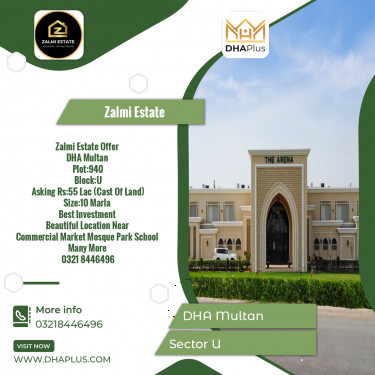 10 Marla Residential Plot for Sale in Sector U -  DHA Multan, Multan - (DP-39437)