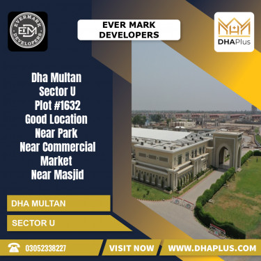 20 Marla Residential Plot for Sale in Sector U -  DHA Multan, Multan - (DP-39440)